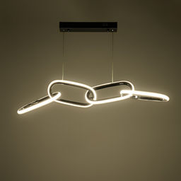 Светильник с ПДУ «Меган» 4хLED 45 Вт 3000-6000К черный хром 89×18×23-123 см