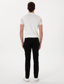 Siyah Slim Fit Kanvas Pantolon