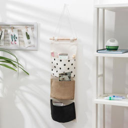 Органайзер подвесной с карманами «Доляна. Мэри», подвесной, 3 отделения, 59×20 см