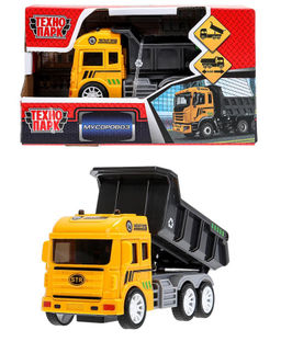 Технопарк. Мусоровоз арт.2210A0064-2 13,5 см, пластик, подвижные детали, инерц.