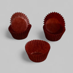 Цена за 1000 шт. Форма для выпечки кексов бумажная UPAK LAND, 2.5×2 см, одноразовая, коричневая