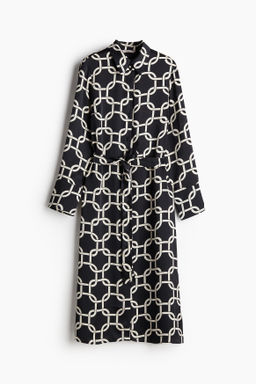 Vestido camisero con cinturon de anudar - H&m фото 7