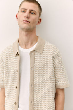 Camisa en punto texturizado Regular Fit