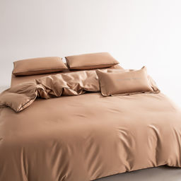 Комплект постельного белья Однотонный Сатин Элитный на резинке OCER015 180*200*30;160*200*30;140*200*30 Евро 4 Наволочки