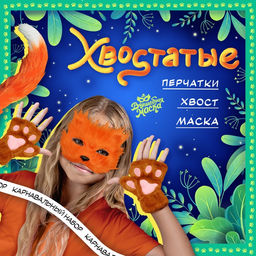 Карнавальный набор «Хвостатые. Лиса»: маска, хвост, перчатки