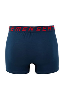 Lacivert Gentlemen Desen Lastikli 4lu Paket Pamuklu Elastanl? Boxer TMNAW26BX00001 - Trendyolmilla фото 4