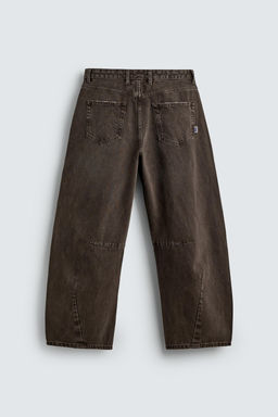 PANTAL?N BARREL FIT LAVADO / Marr?n - Zara фото 8