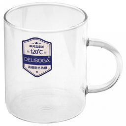 Делисога (Delisoga) Кружка стеклянная 280мл Байкал тонкостенное, боросиликатное стекло, цветная ручка, д6,9см h8,5см, д/горла 6,8см, д/основания 6,4см, набор 6 штук, в подарочной коробке (Китай) - Домашняя мода фото 7