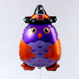 Цена за 5 шт. Воздушный шар фольгированный 22" «Сова фиолетовая», фигура