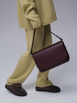 Сумка на плечо Deboro 30512 зимняя вишня