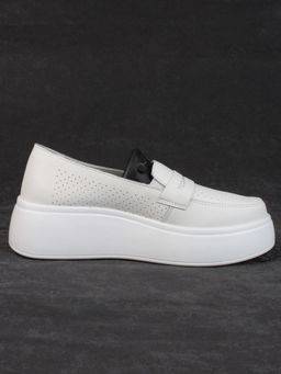 03-SD13-1D WHITE Полуботинки женские (натуральная кожа)