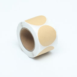 Наклейки крафт без рисунка, 300 шт. в рулоне, 3.8×3.8 см