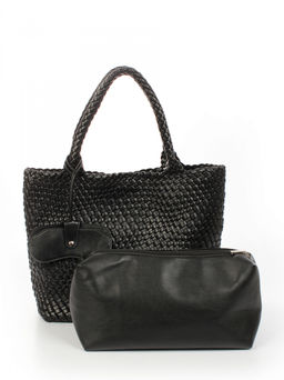 LACCOMA сумка СУ1033-А-черный эко кожа хлопок  фото 4