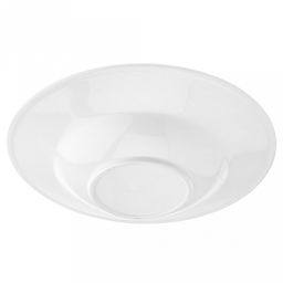 "Русь" Тарелка глубокая фарфоровая д228мм h44мм, 400мл, белый, рельефный декор (Китай)