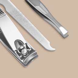 Набор маникюрный, 5 предметов, в футляре, цвет чёрный - Queen fair фото 7