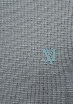 Uzun Kollu Yesil Basic Tisort - Mavi фото 6