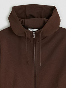 Kap??onlu Erkek Fermuarl? Sweatshirt