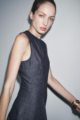 ZW COLLECTION DENIM MIDI DRESS - Zara фото 2