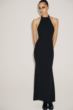 HALTER OPEN BACK MAXI DRESS