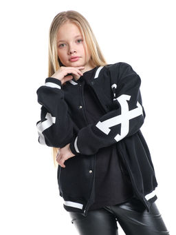 Бомбер (куртка) 33-7594 черный - Mini maxi фото 8