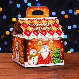 Цена за 10 шт. Подарочная коробка Пряничный 12 х 12 х 16,8 см - Simaland фото 6