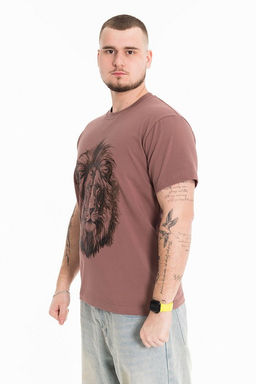 Футболка М125023Па коричневый - Елена фото 3