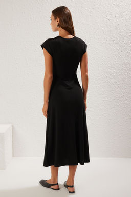 K?rm?z? Duz Y?rtmacl? Maxi Kaskorse A-line Ay Kol Orme Elbise TWOSS25EL00470 - Trendyolmilla фото 11