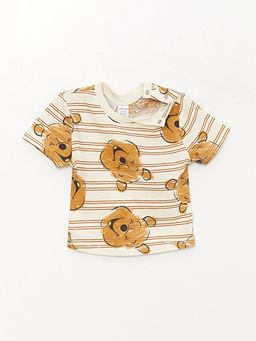 Bisiklet Yaka K?sa Kollu Winnie the Pooh Erkek Bebek Ti??rt ve ?ort 2li Tak?m - Waikiki фото 3