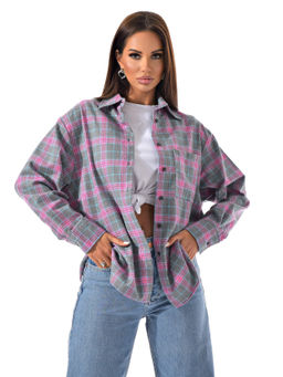 Женская рубашка в клетку оверсайз CRACPOT 145