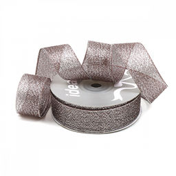 Лента парчовая 25мм упаковочная цв.139 черный/серебро Ideal уп.22,85 м