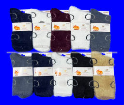 Цена за 3 пары.3 ПАРЫ - Ecosocks носки женские ангора НОРКА СЕРДЦЕ высокие арт. 6621