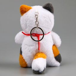 Брелок детский «Котик», мягкая игрушка, 14 см, цвет белый