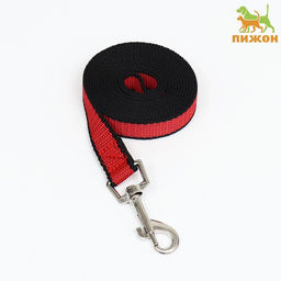 Поводок 2 м х 2 см, красно-чёрный