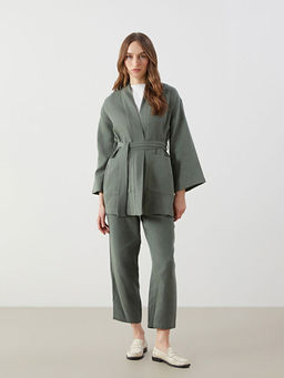 ?al Yaka Oversize M?slin Kad?n Kimono