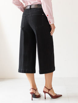 Шорты джинсовые vilatte D58.031 эластичный деним черный фото 2