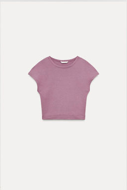 COTTON MODAL CROPPED T-SHIRT - Zara фото 22