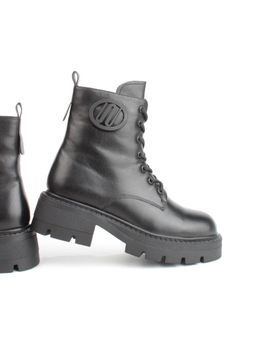 04-M3-1476 BLACK Ботинки зимние женские (натуральная кожа, натуральный мех)