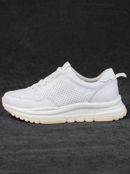 05-PDL250-1 WHITE Кроссовки женские (натуральная кожа)