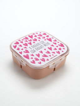 Ланч - бокс с ложкой, Люблю еду, 17.817.87 см