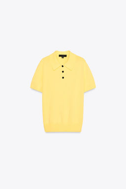 SHORT SLEEVE KNIT POLO TOP - Zara фото 9