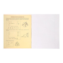 Тетрадь предметная Супернеон, 48 листов в клетку Геометрия, со справочным материалом, обложка мелованный картон, блок офсет - Calligrata фото 2