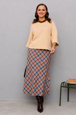 Костюм Anastasia 1174 слоновая кость/клетка фото 3