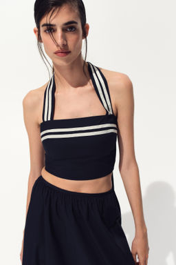 Top halter cropped - H&m фото 2