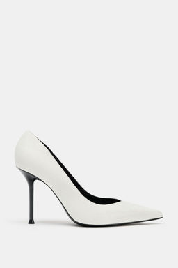 ZAPATO TAC?N EFECTO CRAQUELADO / blanco - Zara фото 2