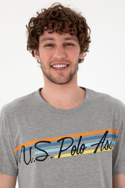 Erkek Bisiklet Yaka Gri Melanj Pijama Tak_m_ Sepette S_rpriz _ndirim - U.s. polo assn фото 2