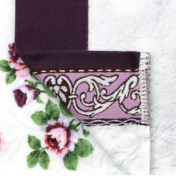 "Япония-2013" Полотенце махровое 50х90см, плотность 300гр/м2, 100% хлопок, "Чайная роза", фиолетовый (красный), Bolangde (Китай)