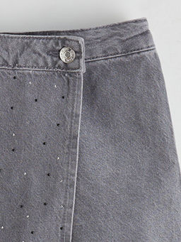 Ta?l? K?z ?ocuk Jean ?ort Etek