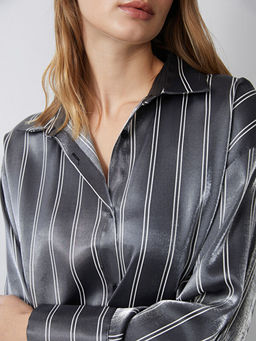 ?izgili Saten Kad?n G?mlek