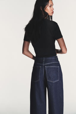 TRF EXTRA WIDE-LEG HIGH-WAIST JEANS - Zara фото 14