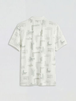 Polo Yaka Desenli Erkek Ti??rt